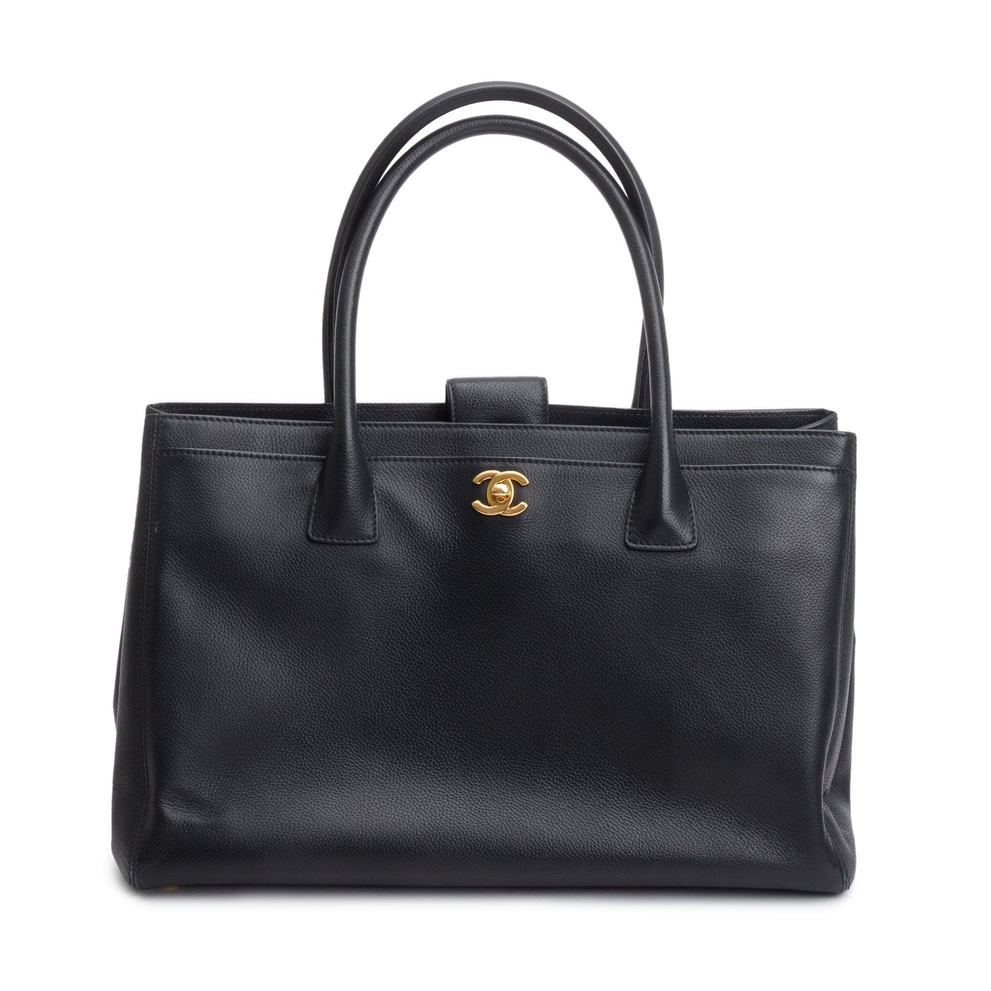 Chanel Caviar Executive Cerf Leather Black Travel Bag