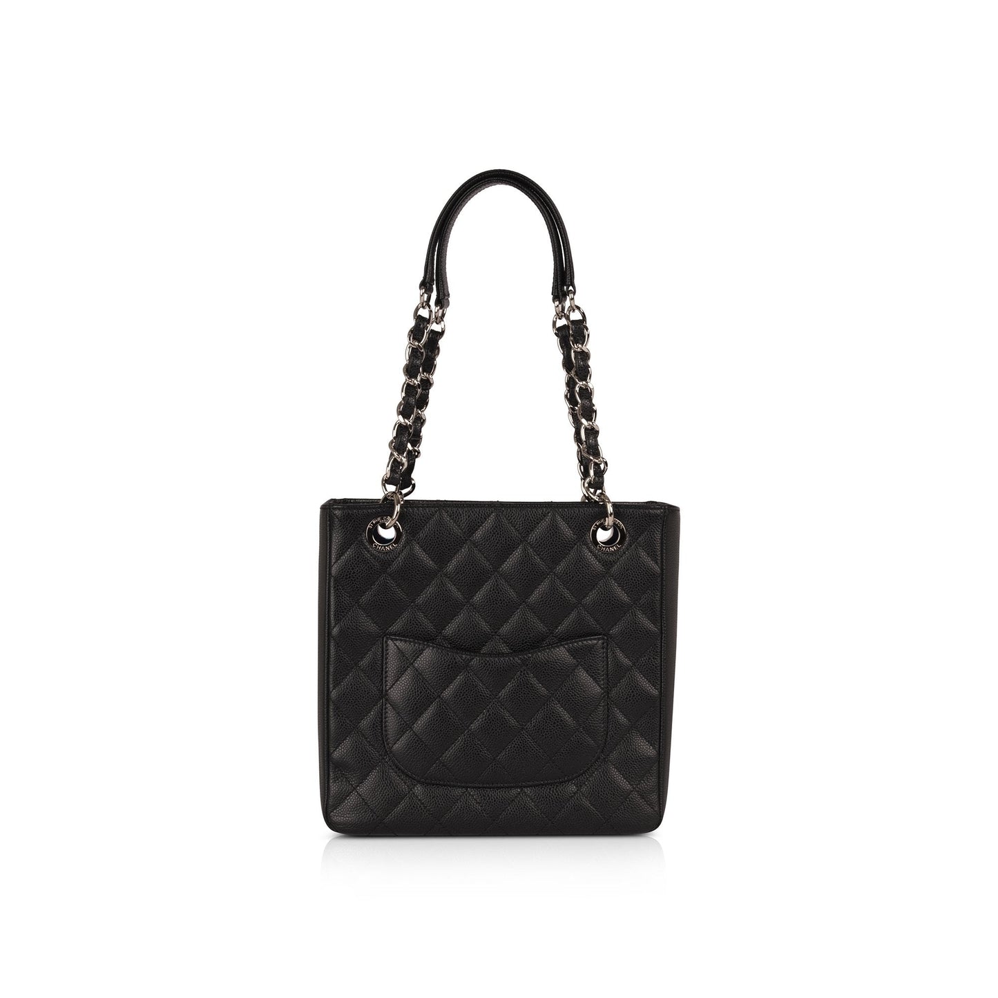 Chanel Caviar Petite Shopping Leather Black Travel Bag