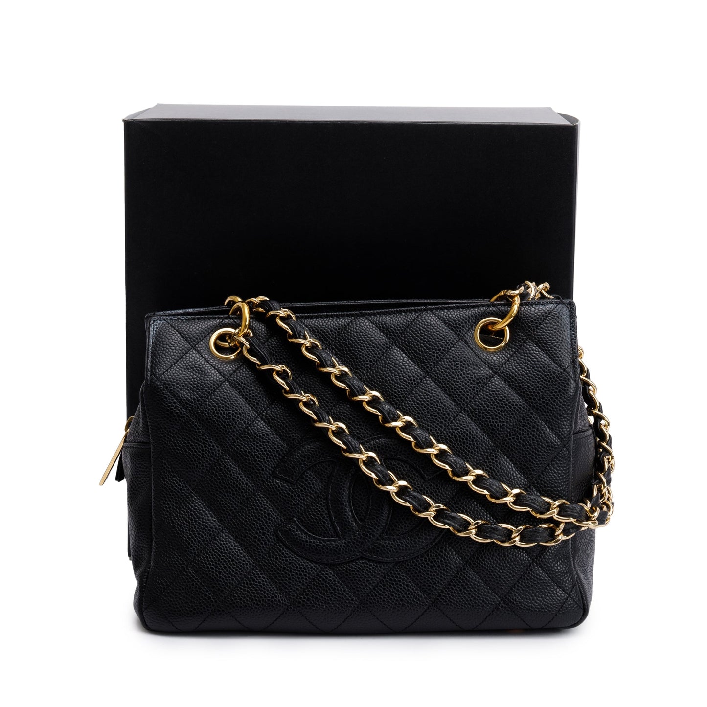 Chanel Caviar Petite Timeless Leather Black Travel Bag