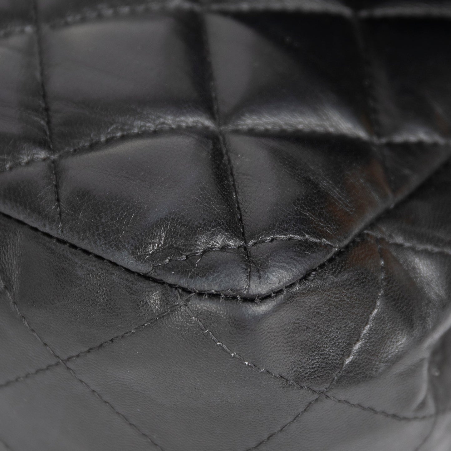 Chanel Bijoux Jumbo Single Flap Lambskin Black Travel Bag