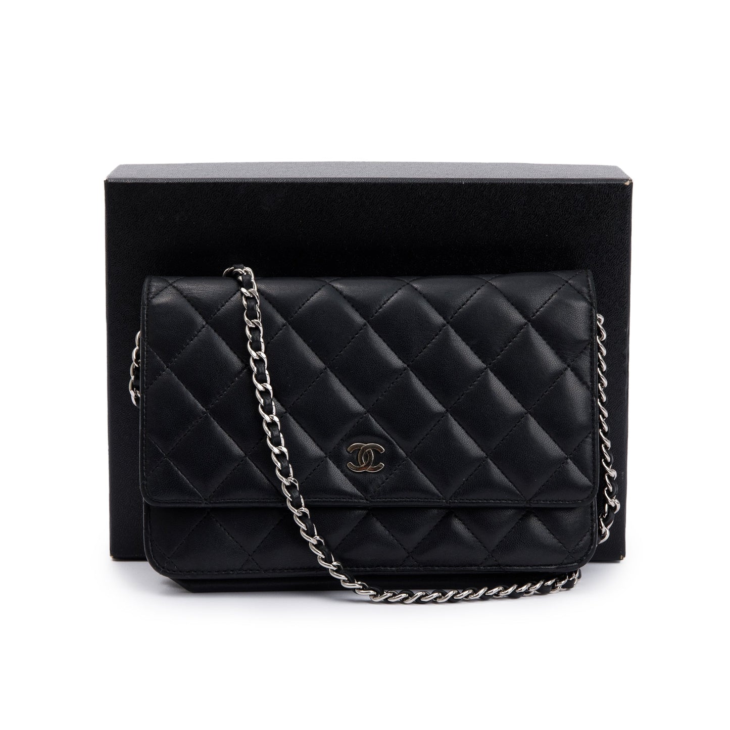 Chanel Classic on Leather Lambskin Black Wallet Case Authenticity Card