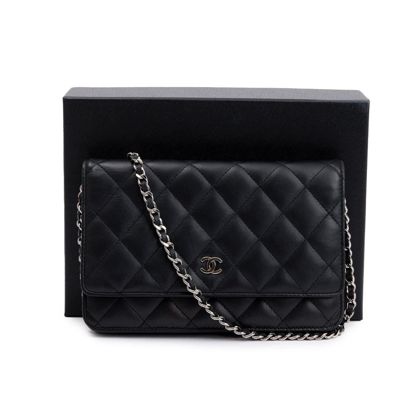 Chanel Classic on Leather Lambskin Black Wallet Case 3