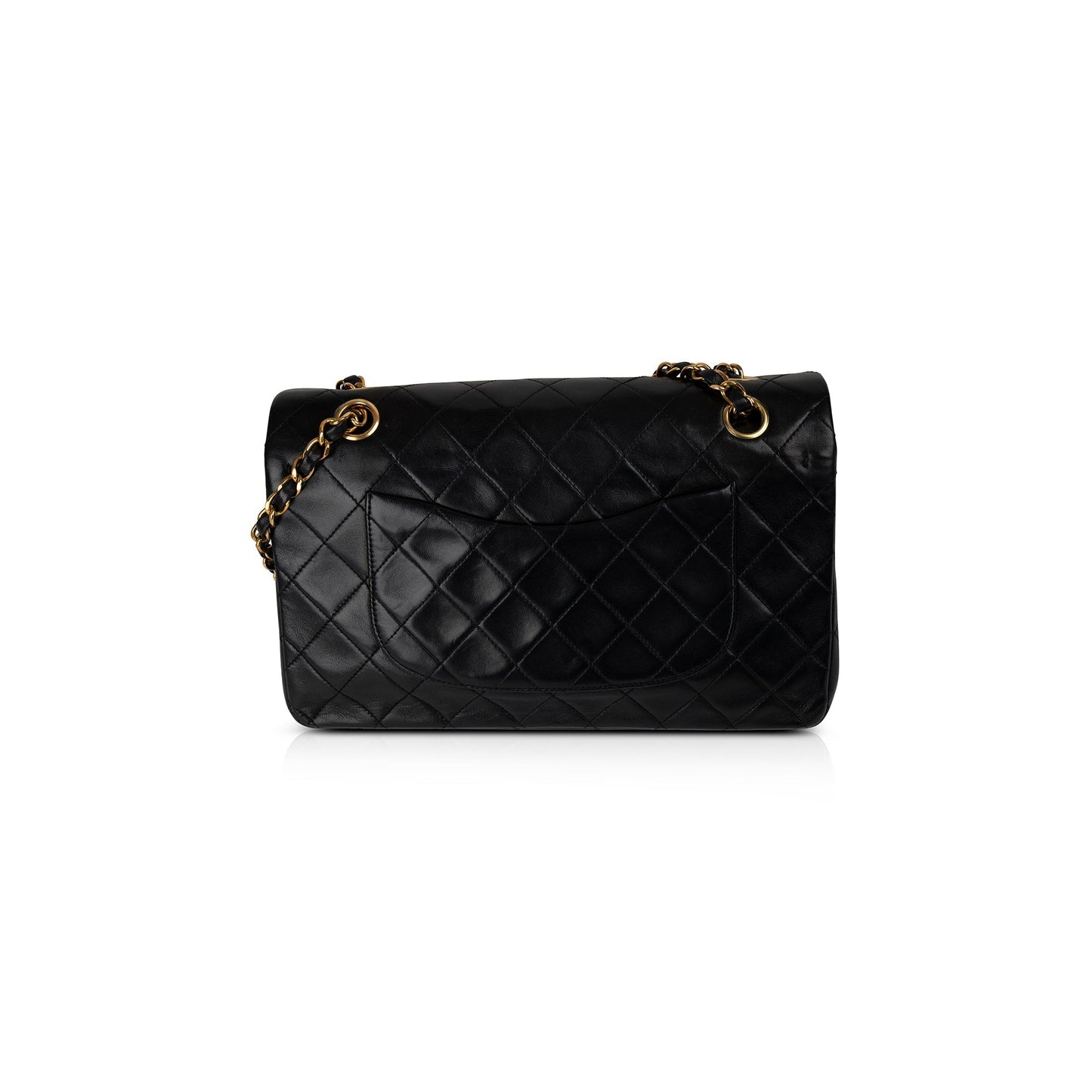 Chanel Classic Double Flap Lambskin Black Travel Bag Flap Bag