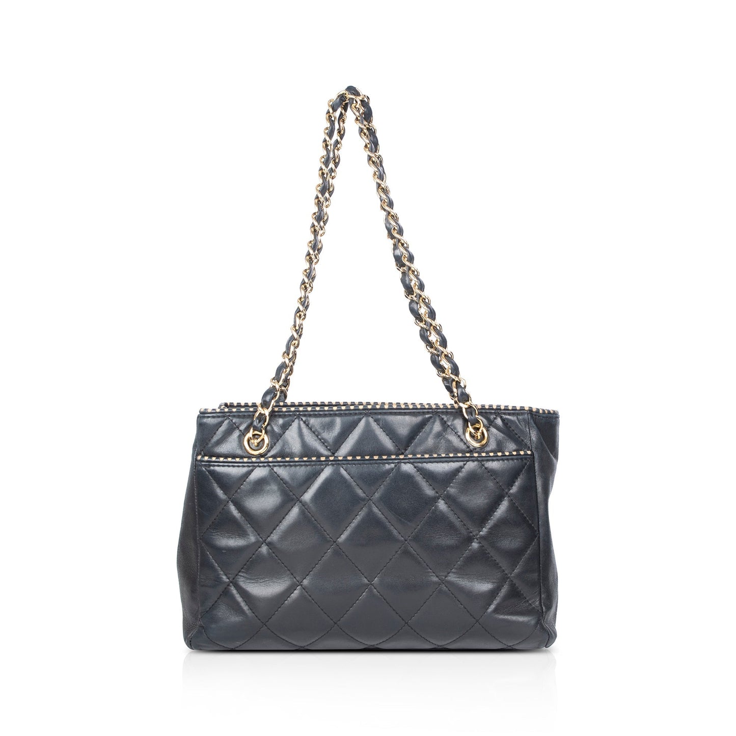Chanel Shopping Leather Black Travel Bag