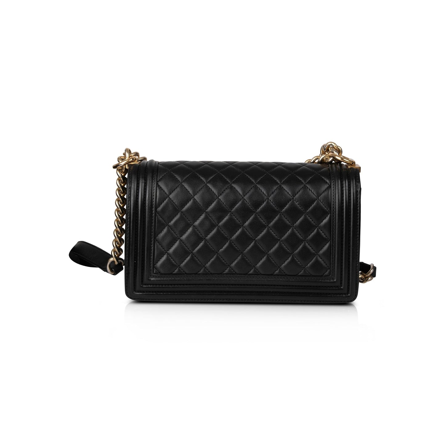 Chanel Quilted Boy Lambskin Black Travel Bag
