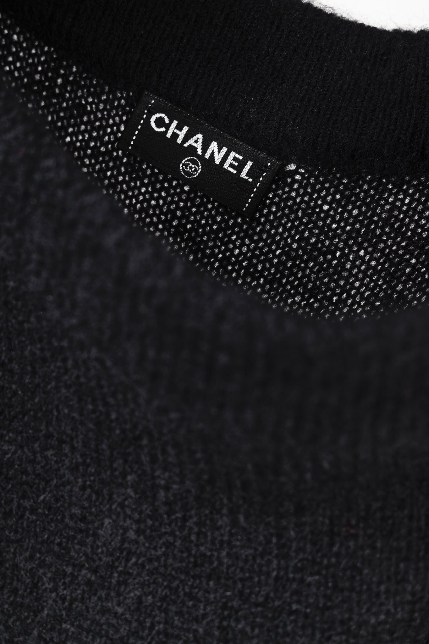 Chanel 09A Black Wool & Mohair Tiered-Hem Skirt
