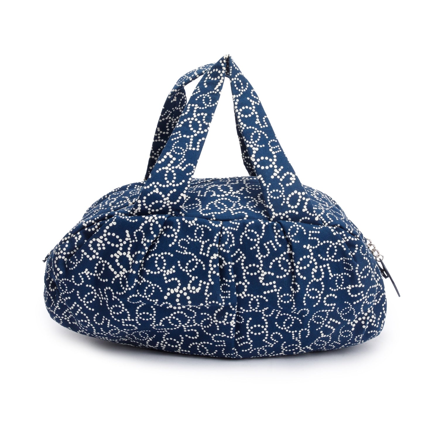 Chanel CC Logo Bowler Canvas Blue Travel Bag