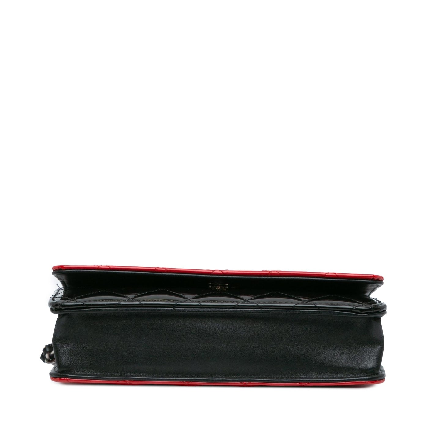 Chanel CC Bicolor Quilted Patent on Wallet Case