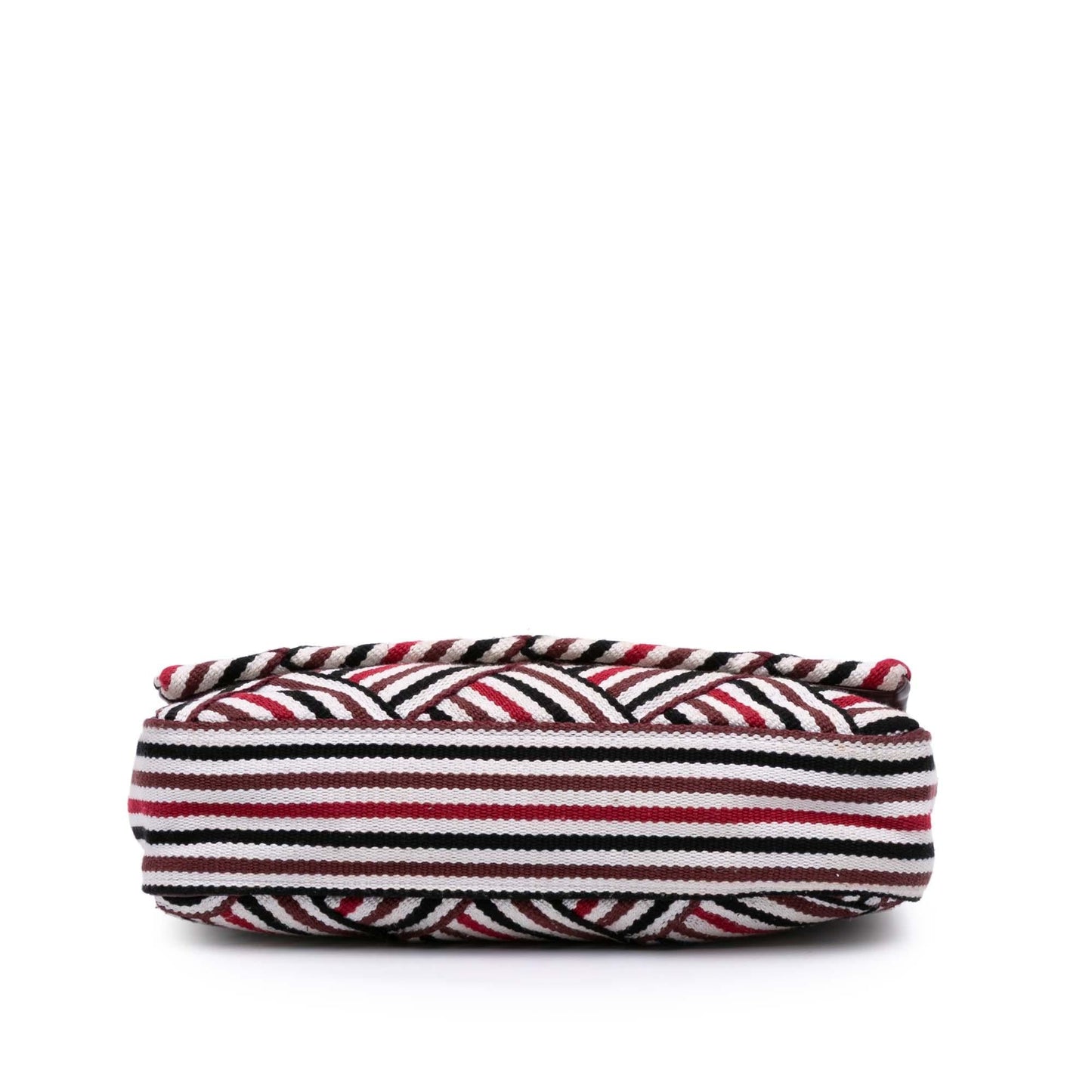 Chanel CC Stripe Flap Canvas Handbag