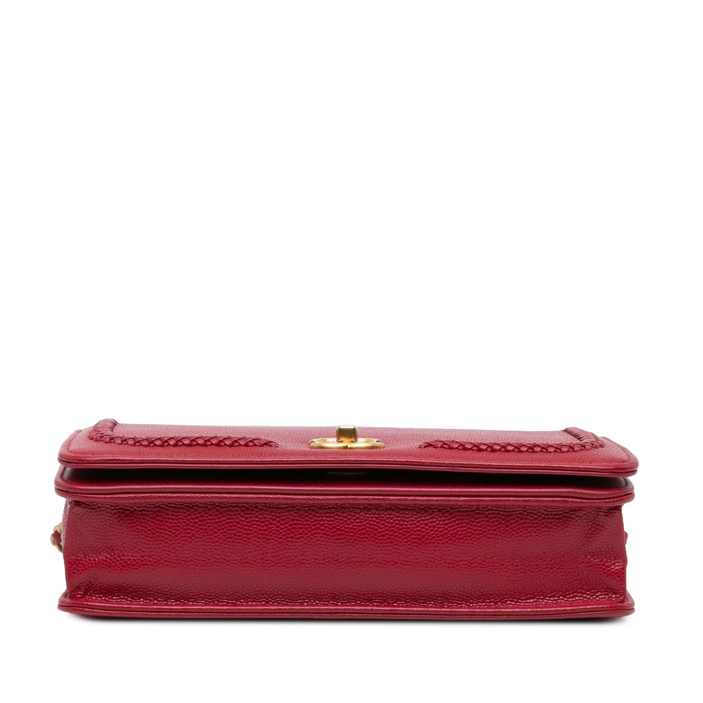 Chanel CC Caviar Braided Trim On SHG-F9vaqu Wallet Case
