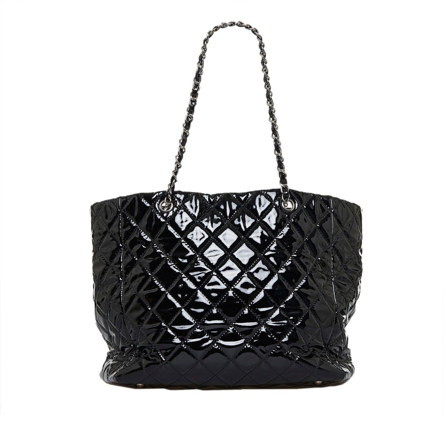Chanel CC Charm Quilted Patent SHG-Ctv5c8 Leather Key Chain