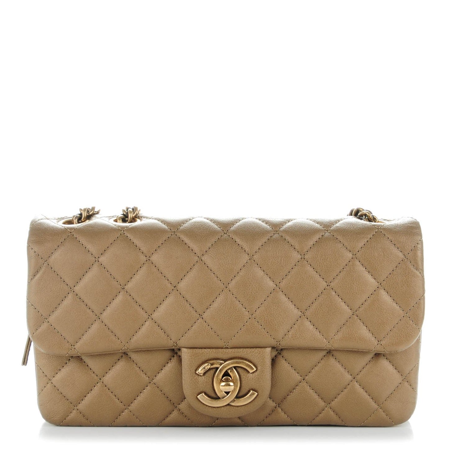 Chanel CC CROWN QUILTED LAMBSKIN FLAP Shoulder Bag