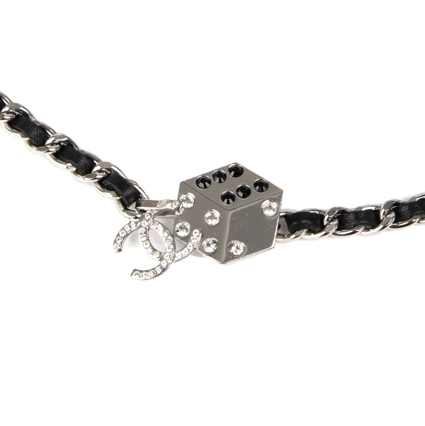 Chanel CC Logo Dice -Link & Leather Belt