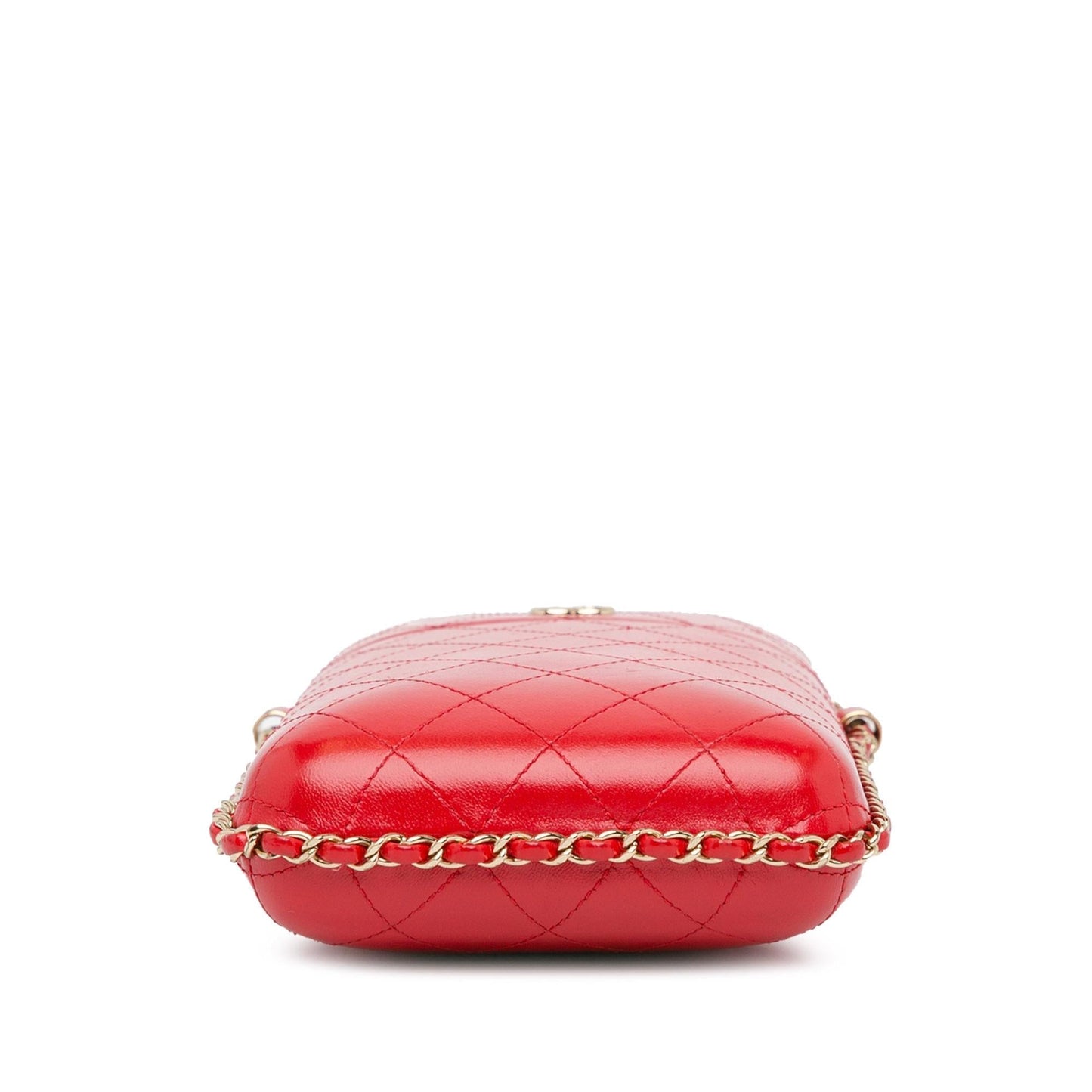 Chanel CC Quilted Calfskin Chain Around Phone Holder (SHG-t9r9NM)