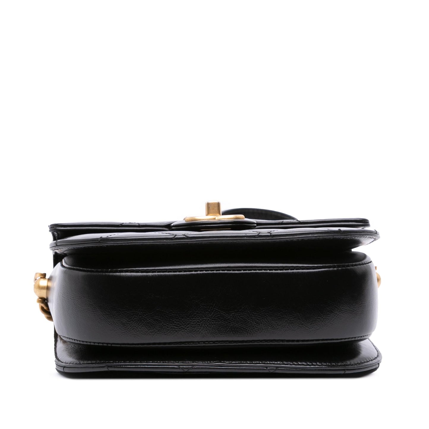 Chanel CC Quilted Calfskin Round Moon Messenger Bag Flap 2