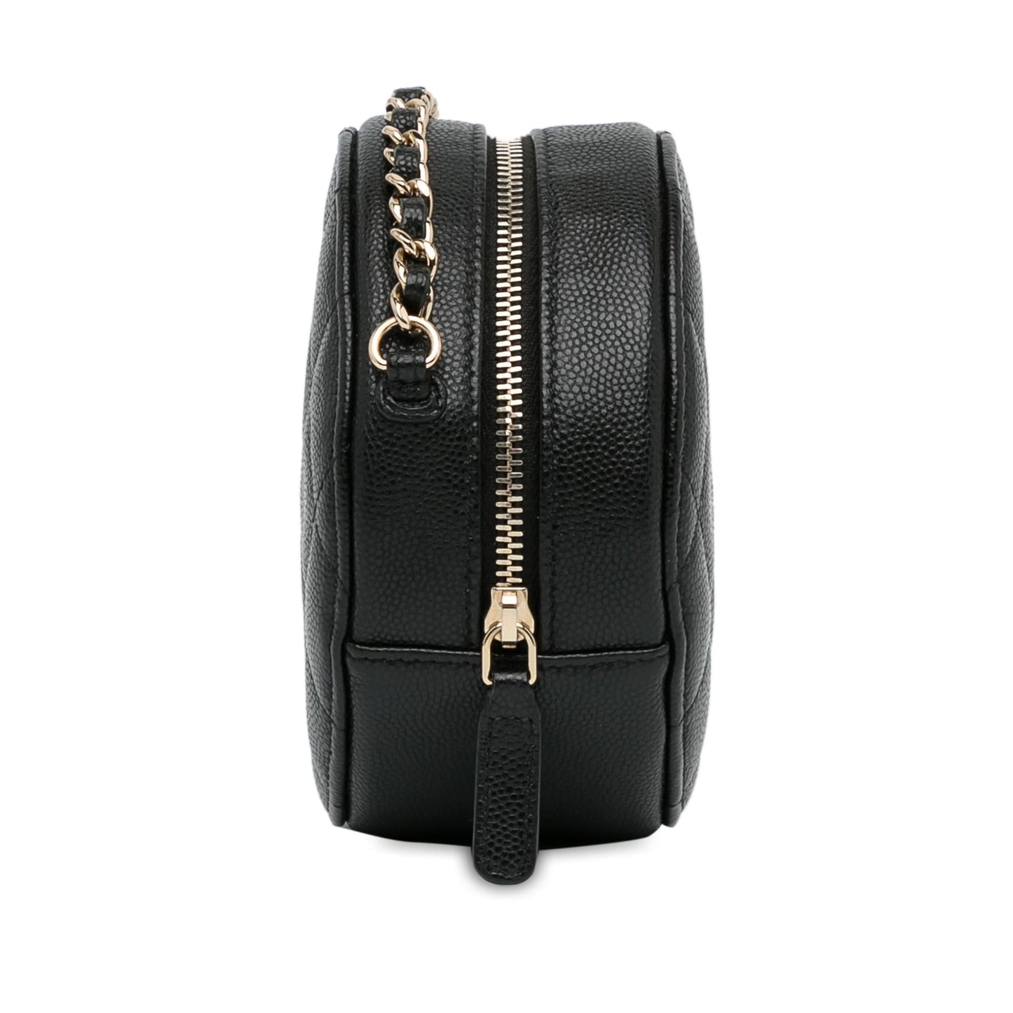 Chanel CC Quilted Caviar Round SHG-ov2ka3 Clutch Bag