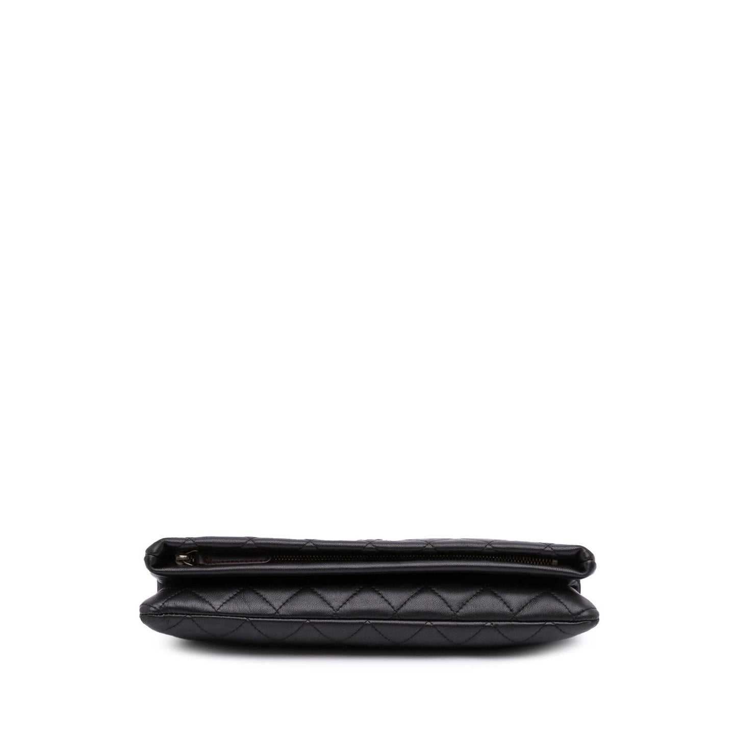 Chanel CC Quilted Lambskin Foldover Clutch Bag Clutch 1