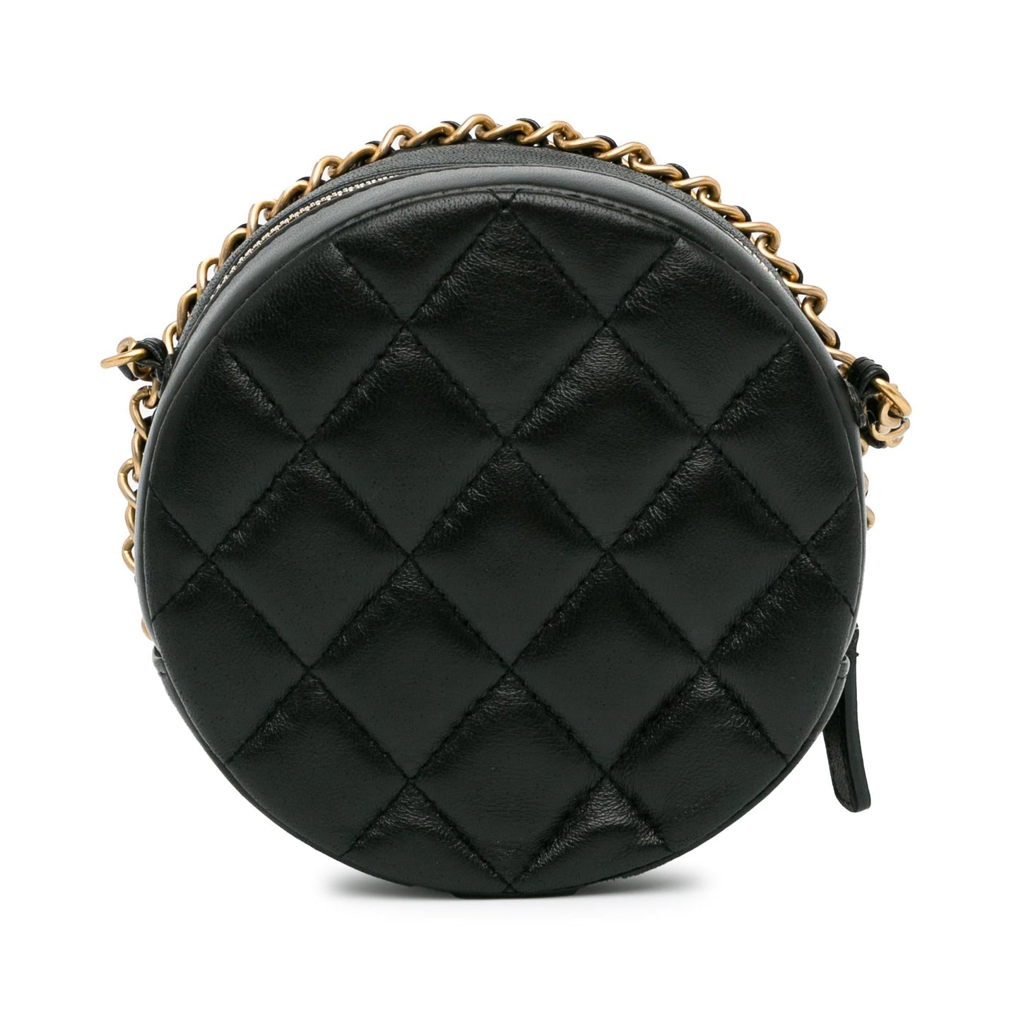 Chanel CC Quilted Lambskin Round Around SHG-BsgawS Clutch Bag