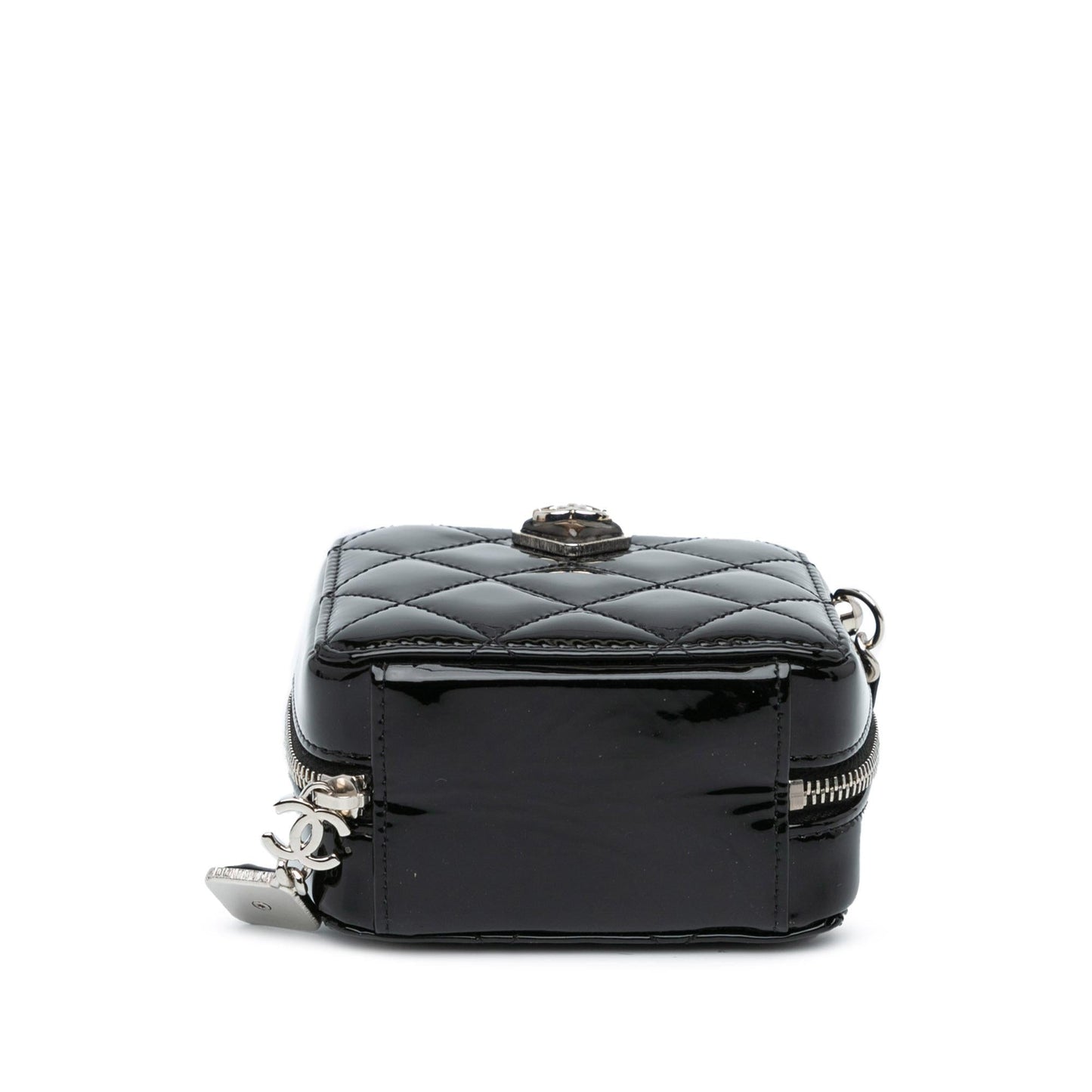Chanel CC Quilted Patent Clutch Bag