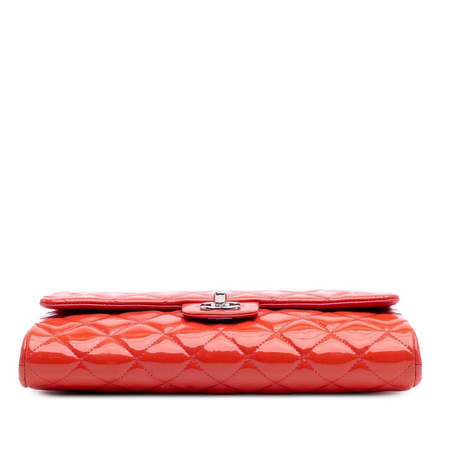 Chanel CC Quilted Patent Clutch Bag Chain 1