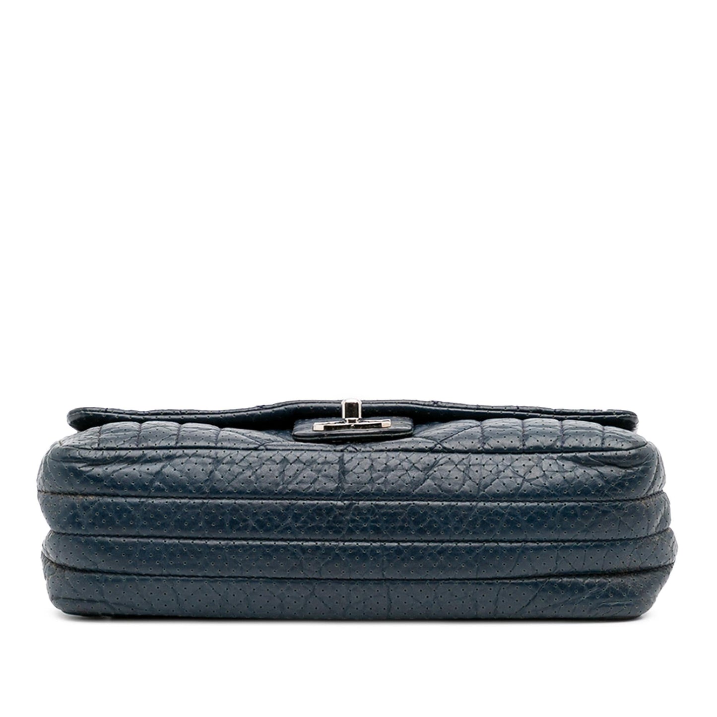 Chanel CC Quilted Perforated Aged Calfskin Flap Handbag
