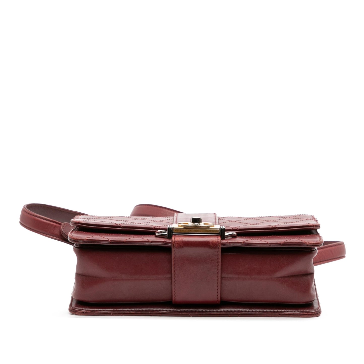Chanel CC Stitched Calfskin Flap Handbag Flap 2