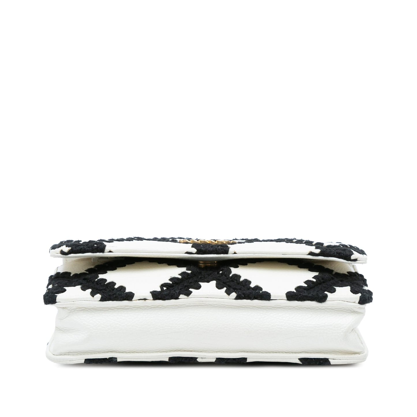 Chanel Calfskin Crochet 19 On Wallet Case