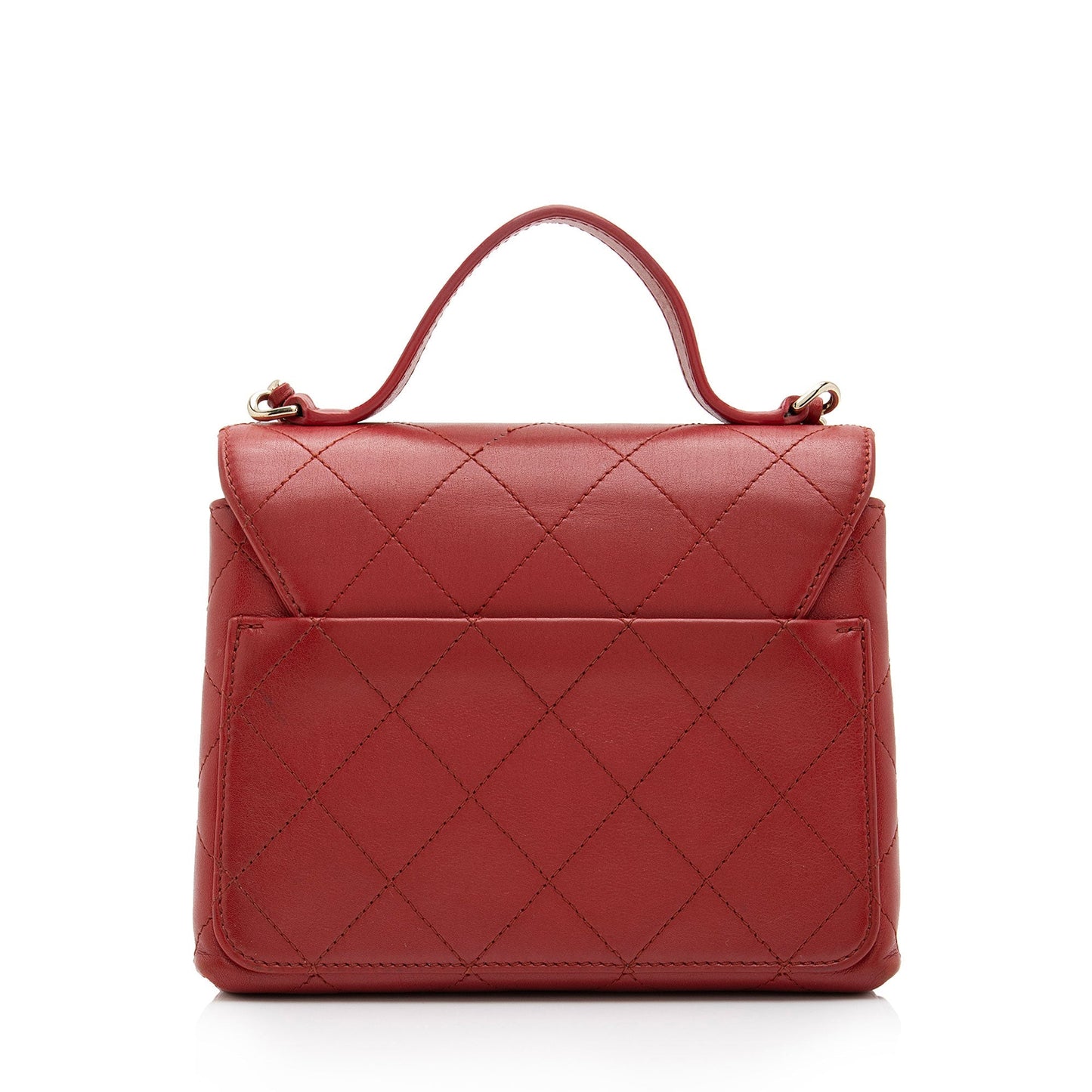 Chanel Calfskin Double Pocket Top Handle SHF-2K0IF5 Small Handbag