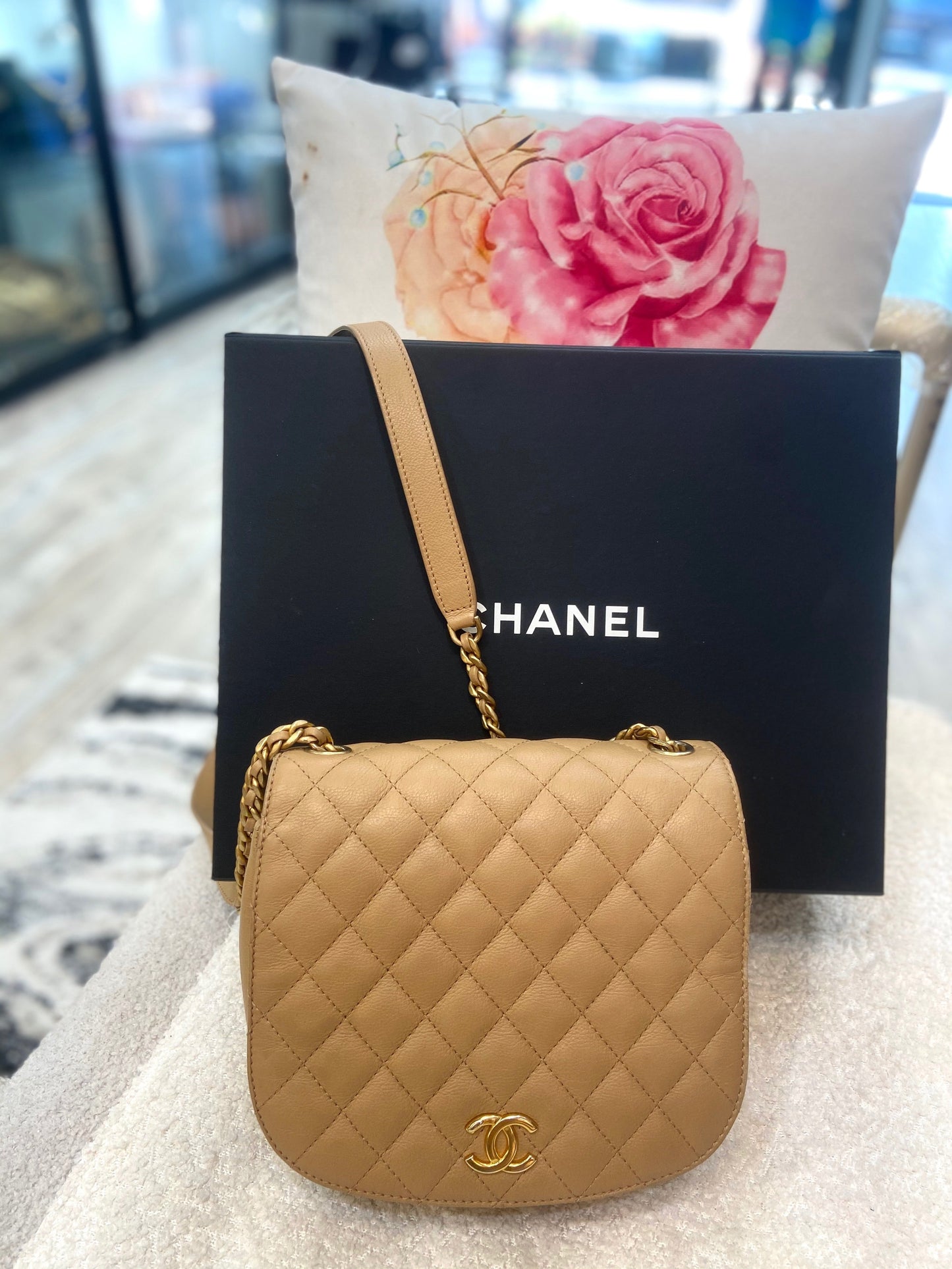 Chanel CALFSKIN QUILTED FLAP Leather Shoulder Bag