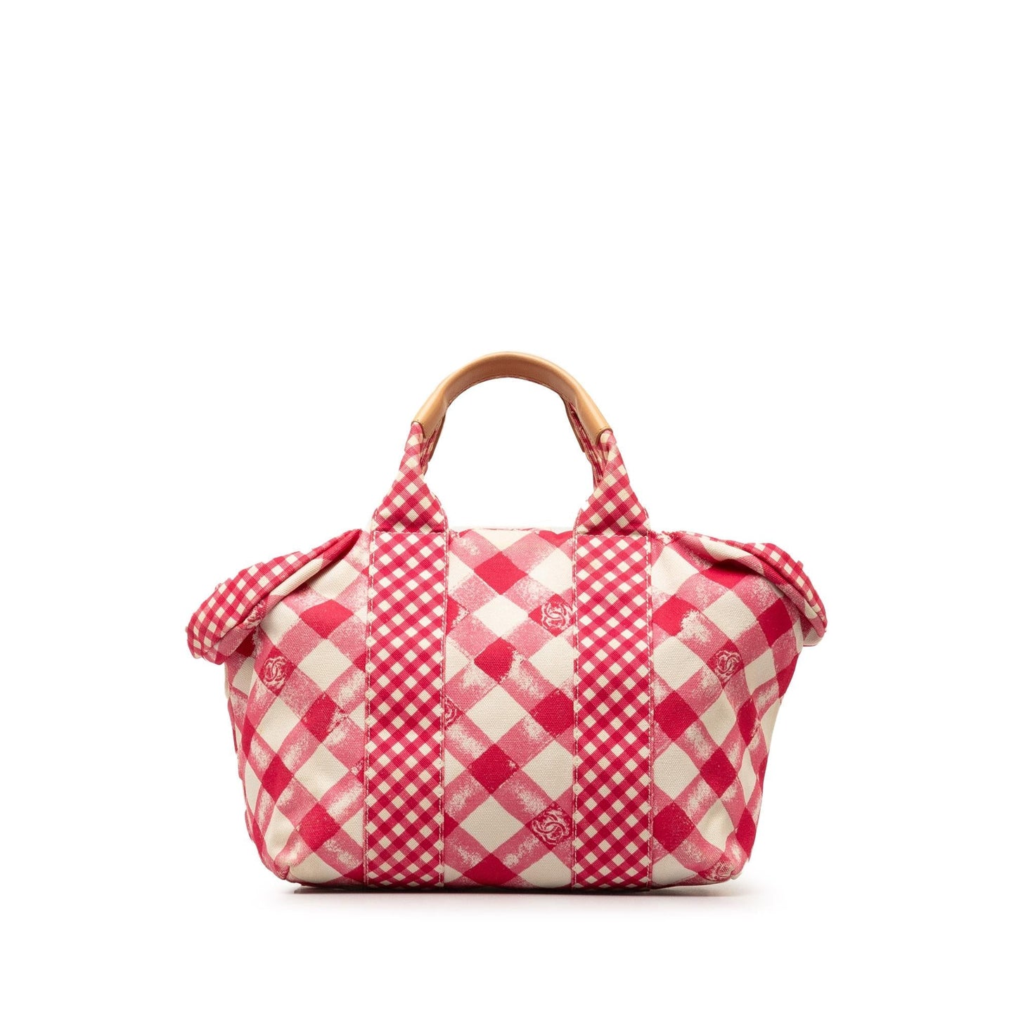 Chanel Gingham SHG-B0uBFu Canvas Tote Bag