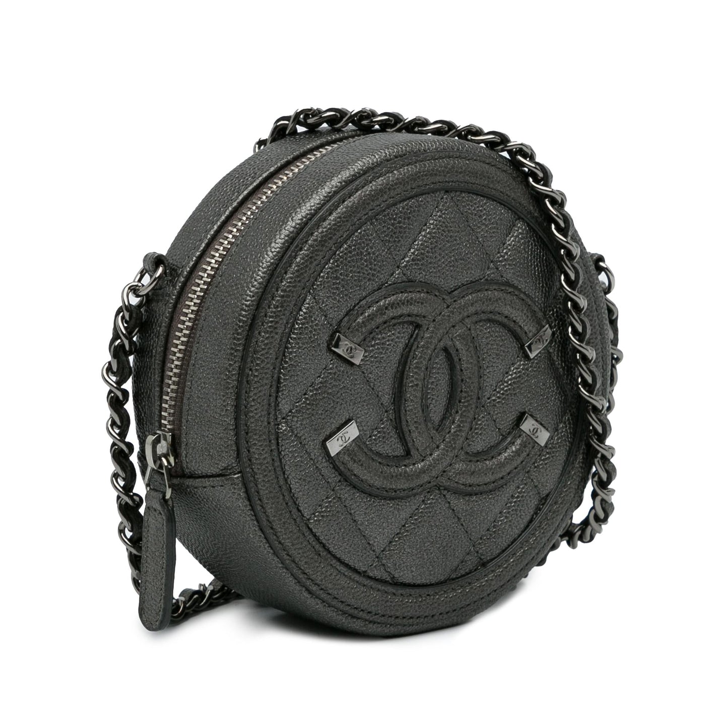 Chanel Caviar CC Filigree SHG-RBldmt Crossbody Bag
