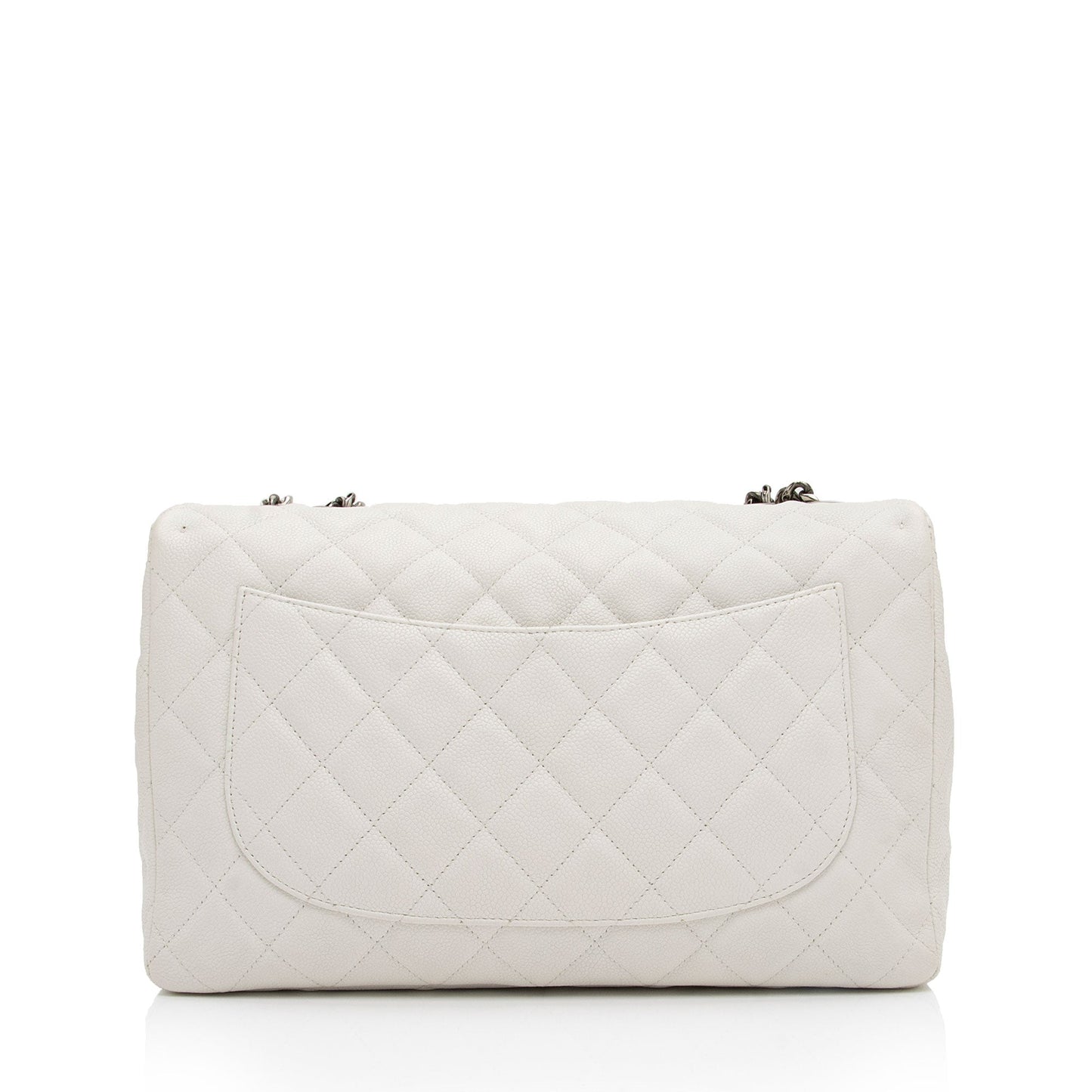 Chanel Caviar Bijoux Jumbo Single Flap Leather Shoulder Bag