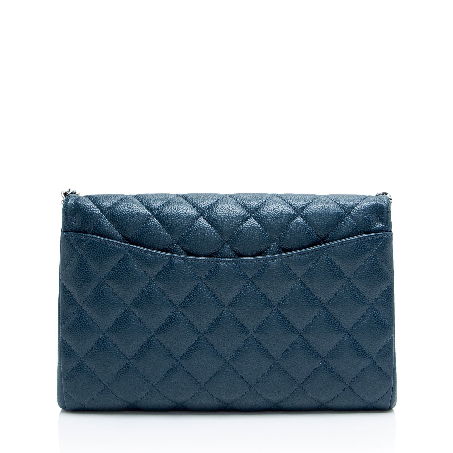 Chanel Caviar Flap Leather Clutch Bag