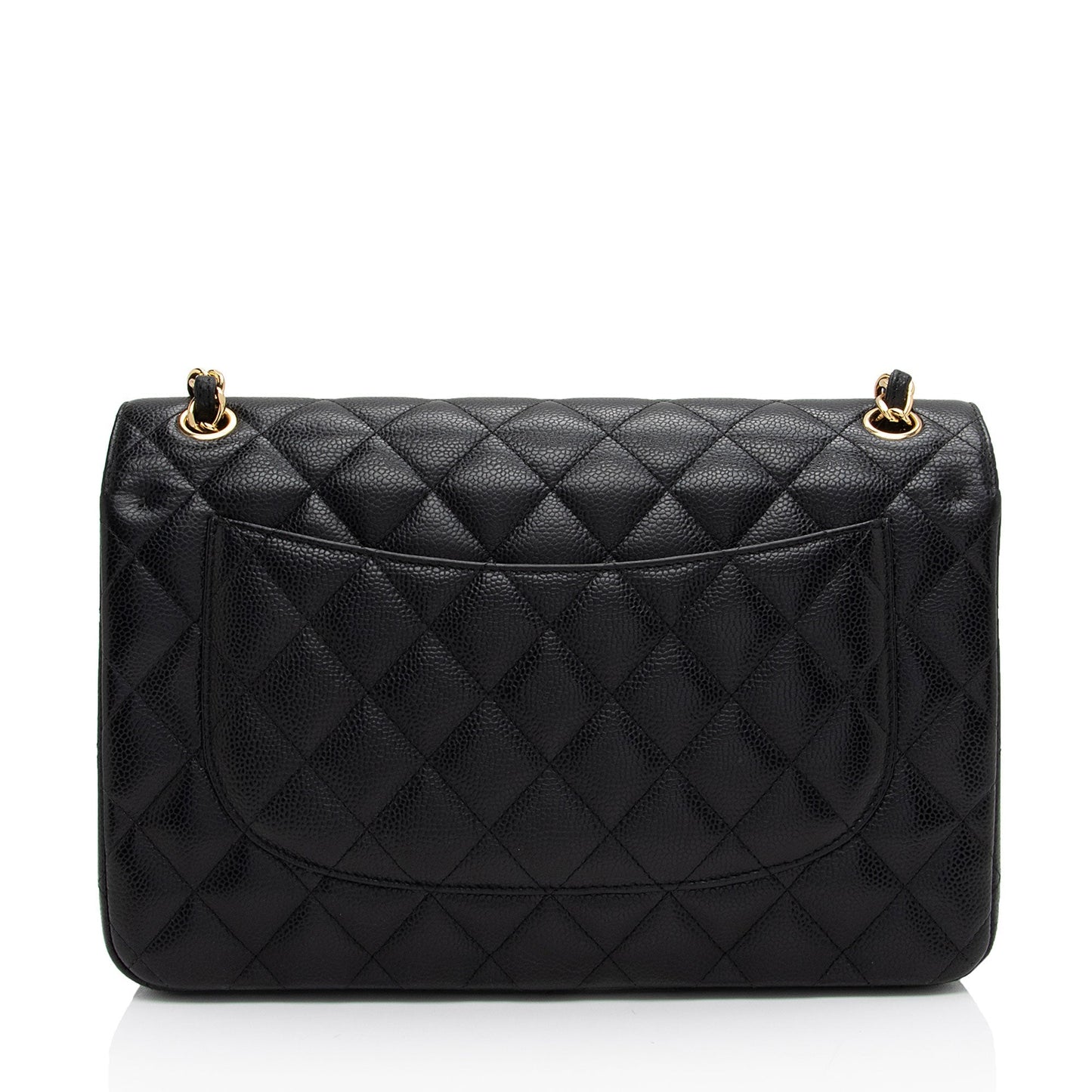 Chanel Caviar Classic Jumbo Double Flap SHF-xAxzXd Leather Shoulder Bag