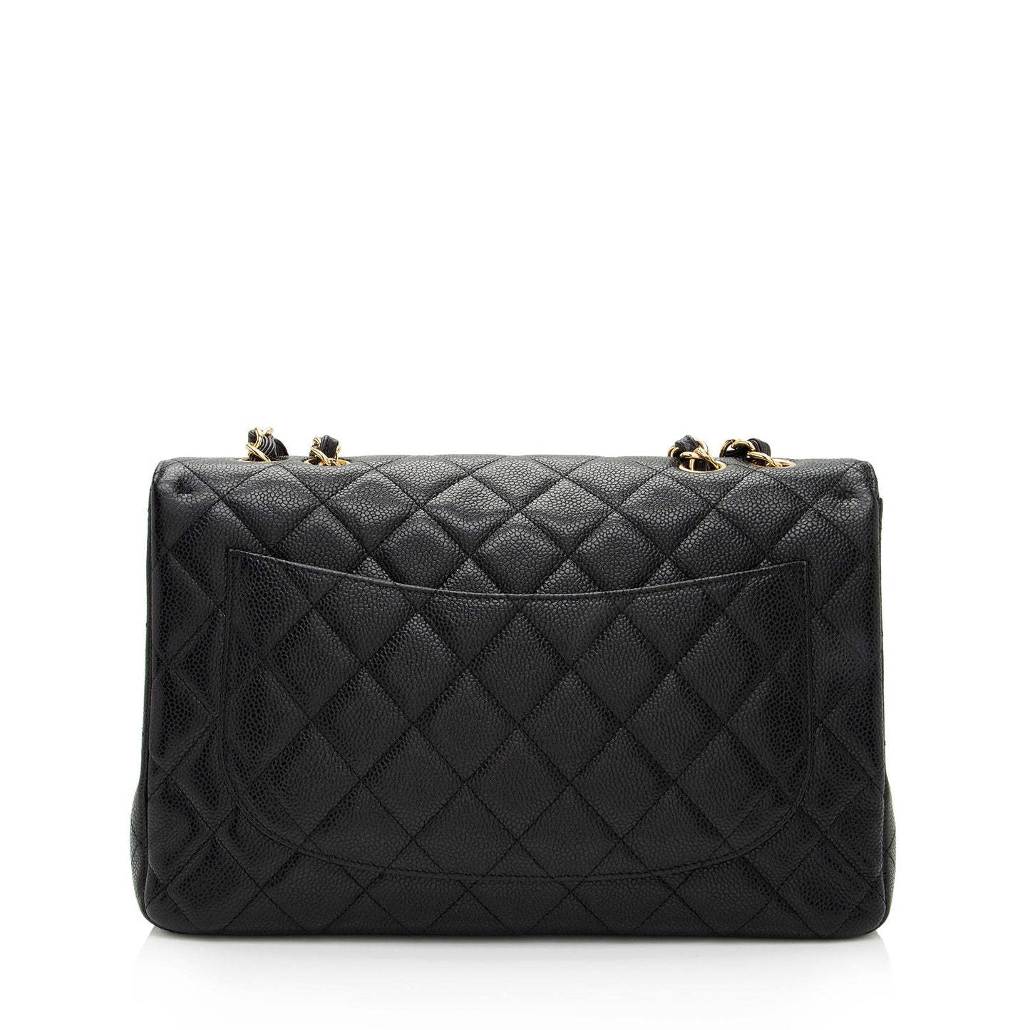 Chanel Caviar Classic Jumbo Single Flap SHF-aj9aYt Leather Shoulder Bag