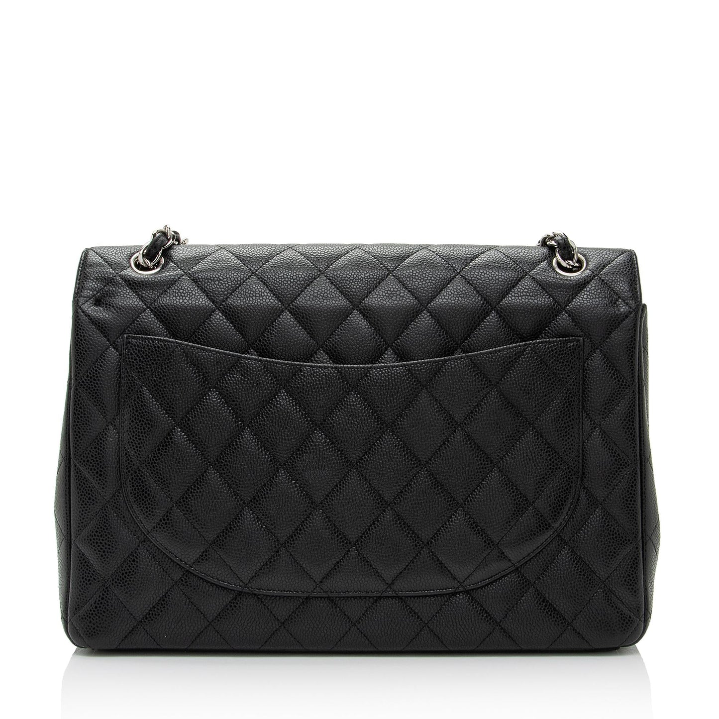 Chanel Caviar Classic Maxi Double Flap SHF-lwkRiB Leather Shoulder Bag