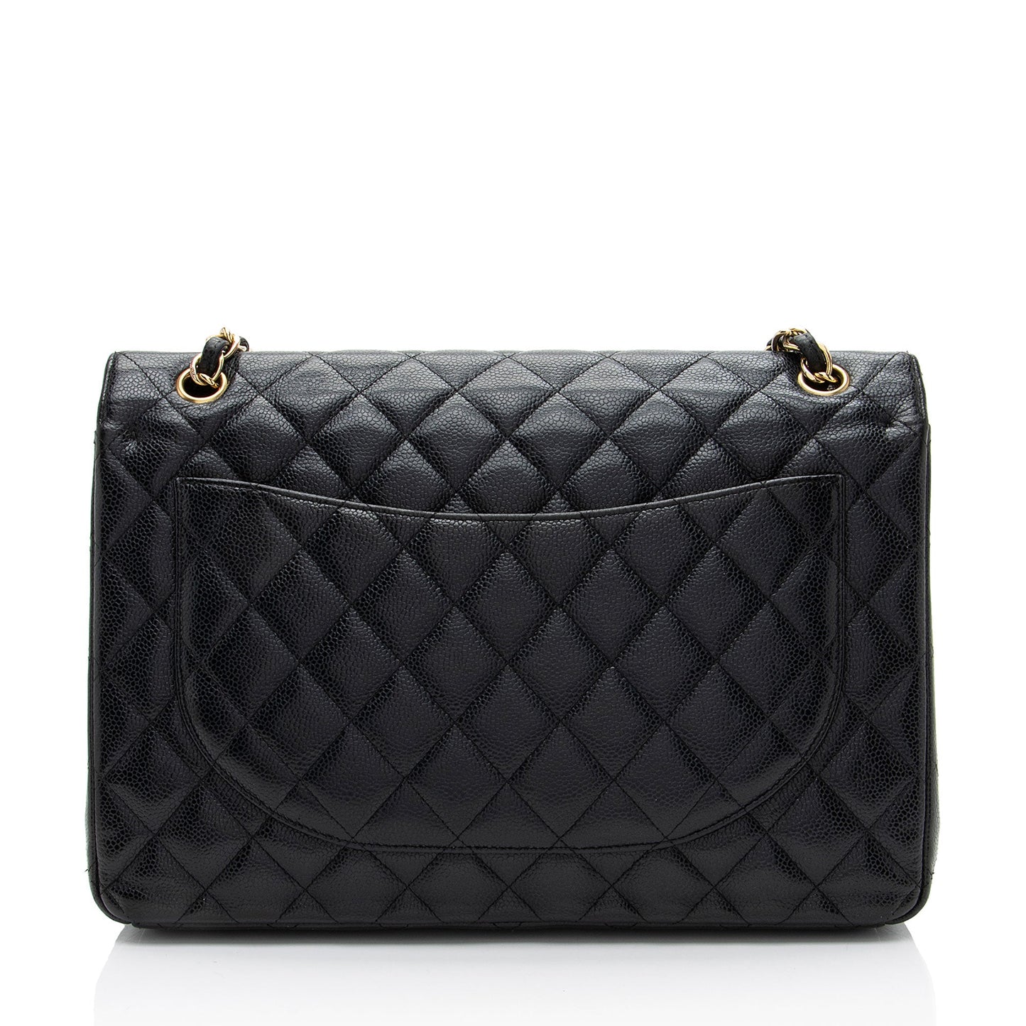 Chanel Caviar Classic Maxi Double Flap Leather Shoulder Bag