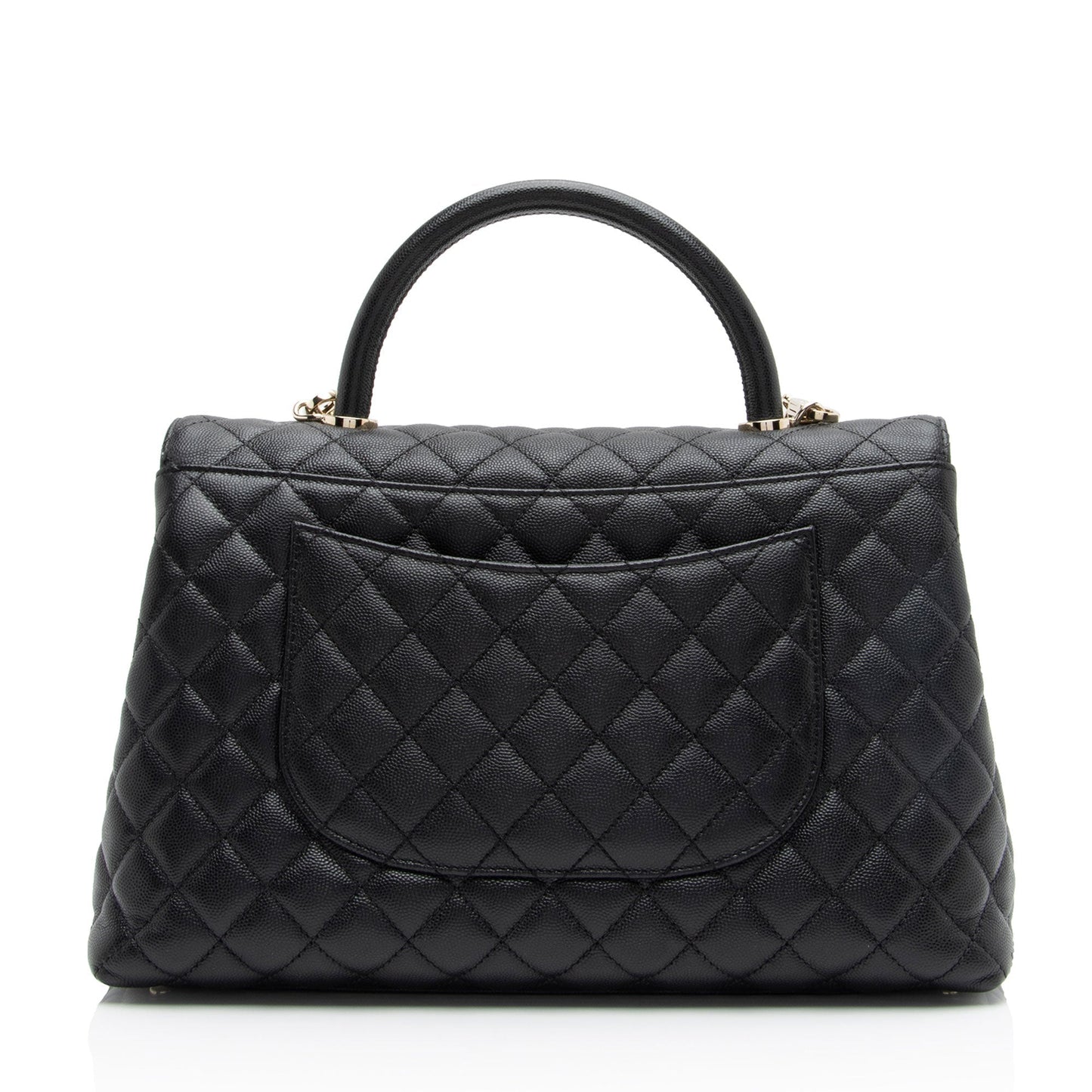 Chanel Caviar Coco Top Handle Flap SHF-xxvlCu Leather Shoulder Bag