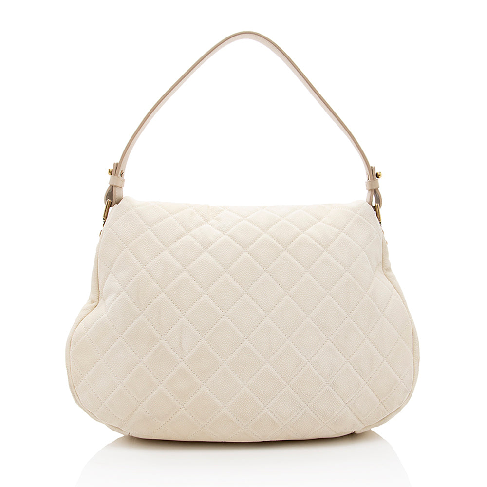 Chanel Caviar Country Chic Messenger SHF Leather Messenger Bag