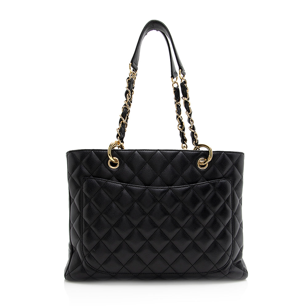 Chanel Caviar Grand Shopping SHF Leather Tote Bag 3