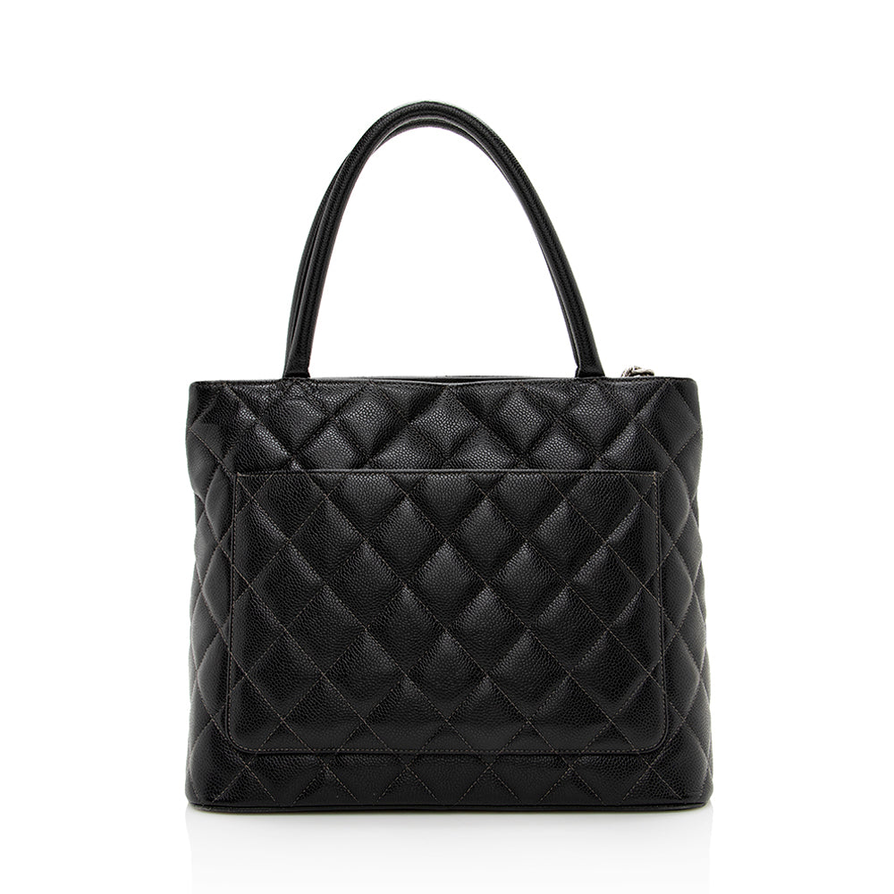 Chanel Caviar Medallion SHF Leather Tote Bag
