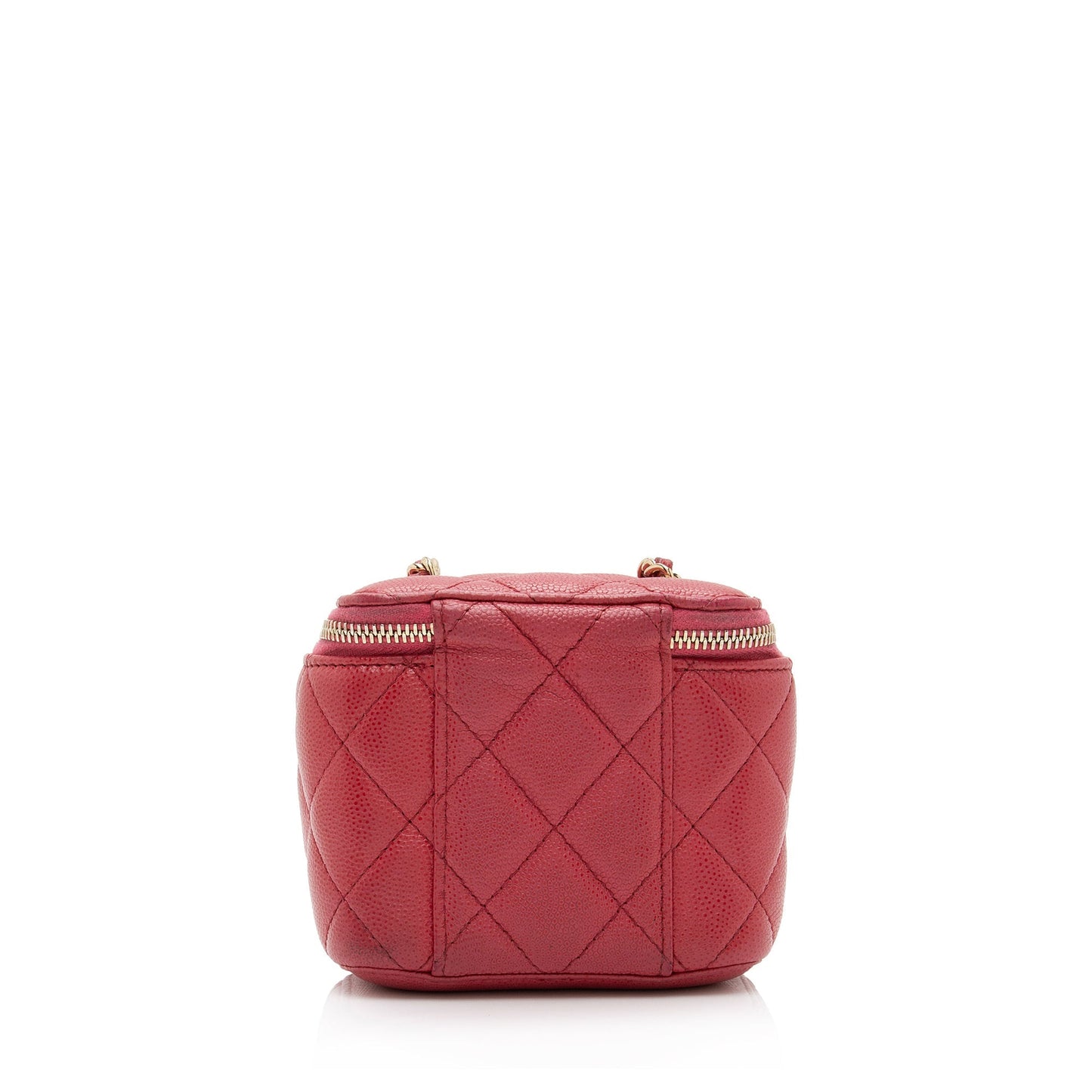 Chanel Caviar Leather Mini Vanity Case With Chain (shf-husnvn)