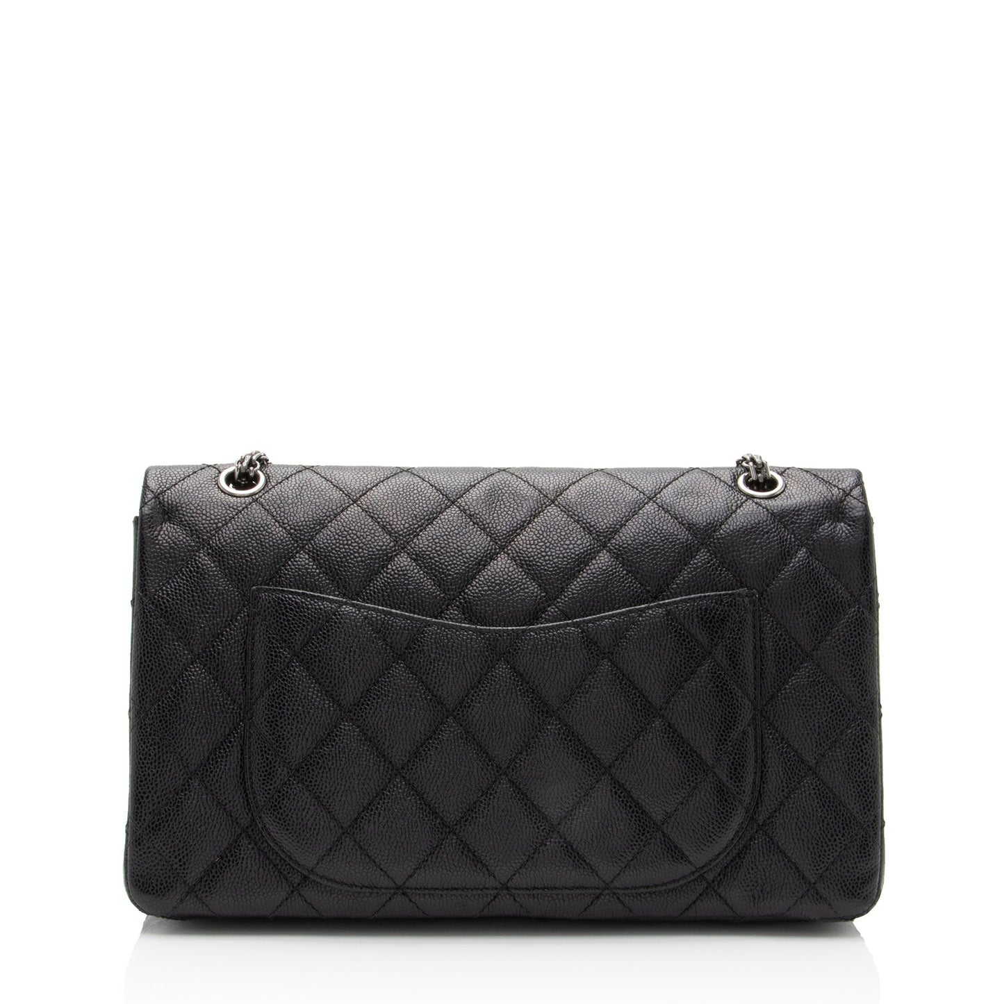 Chanel Caviar Reissue 227 Double Flap Leather Shoulder Bag