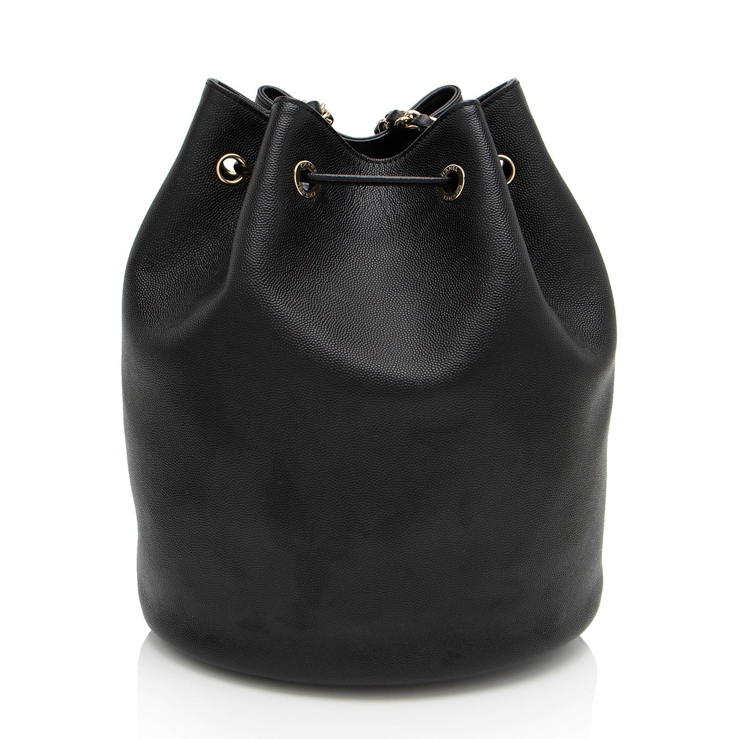 Chanel Caviar Studded CC Deauville Bucket SHF-LVIad7 Leather Bucket Bag