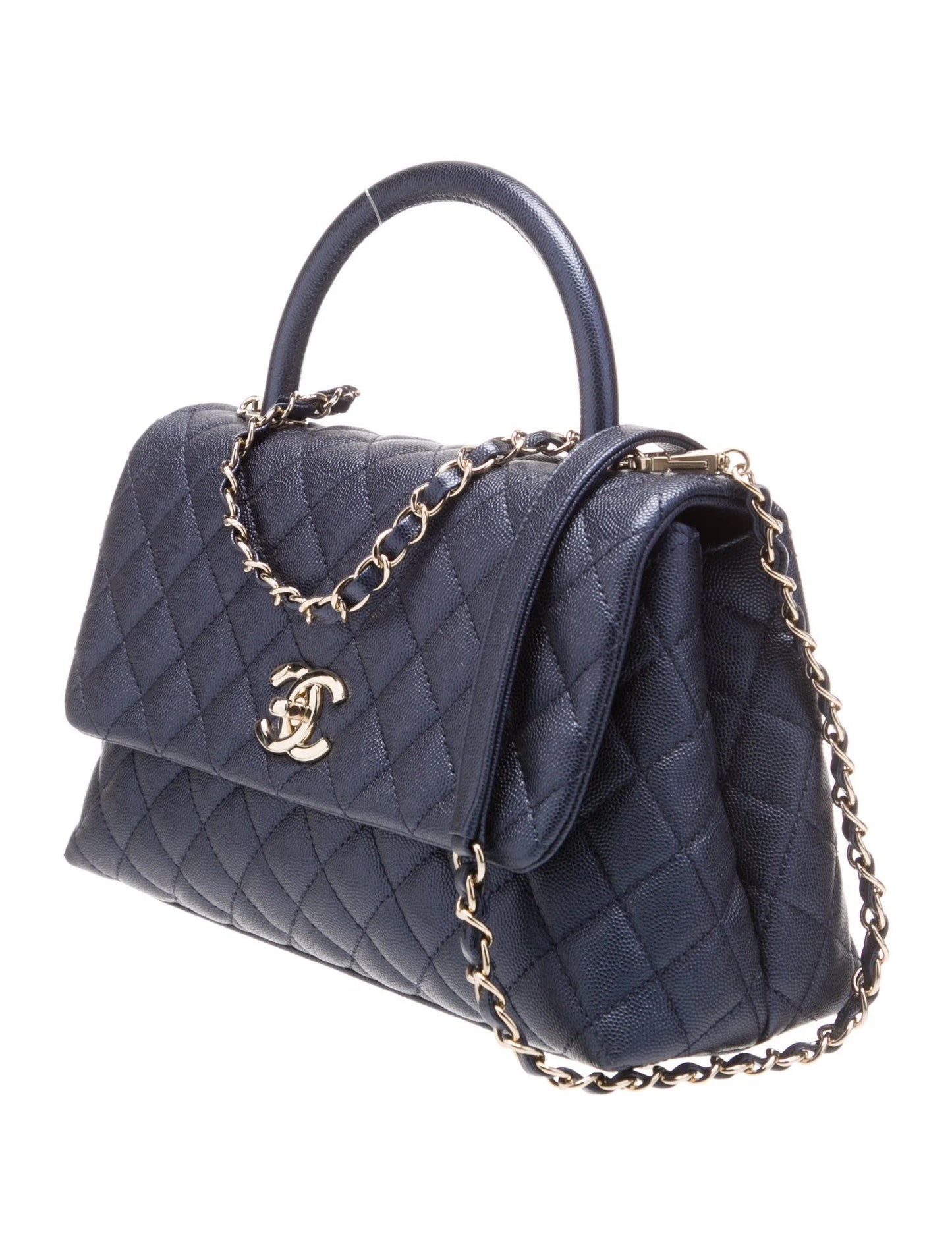 Chanel Caviar Quilted Large Coco Handle Flap Bag