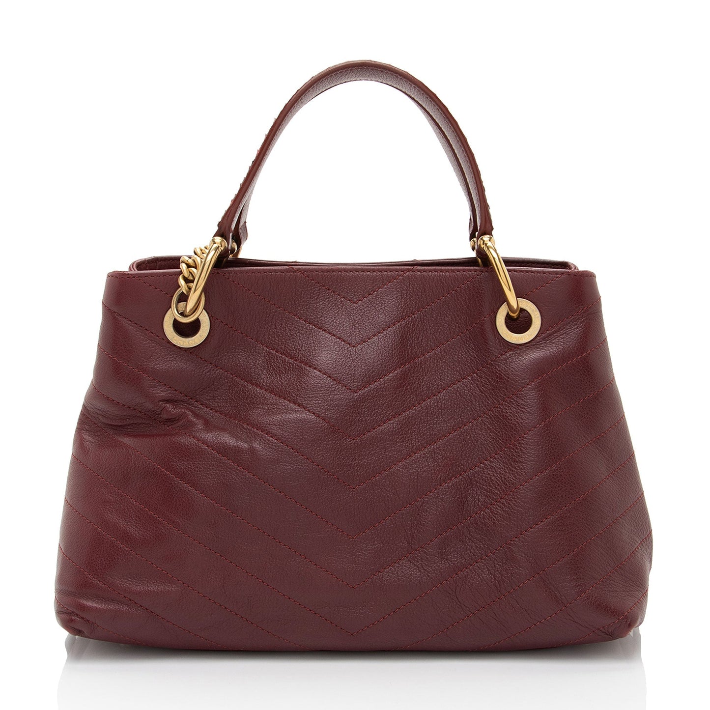 Chanel Chevron Calfskin Python Chic Shopping Small Tote Bag