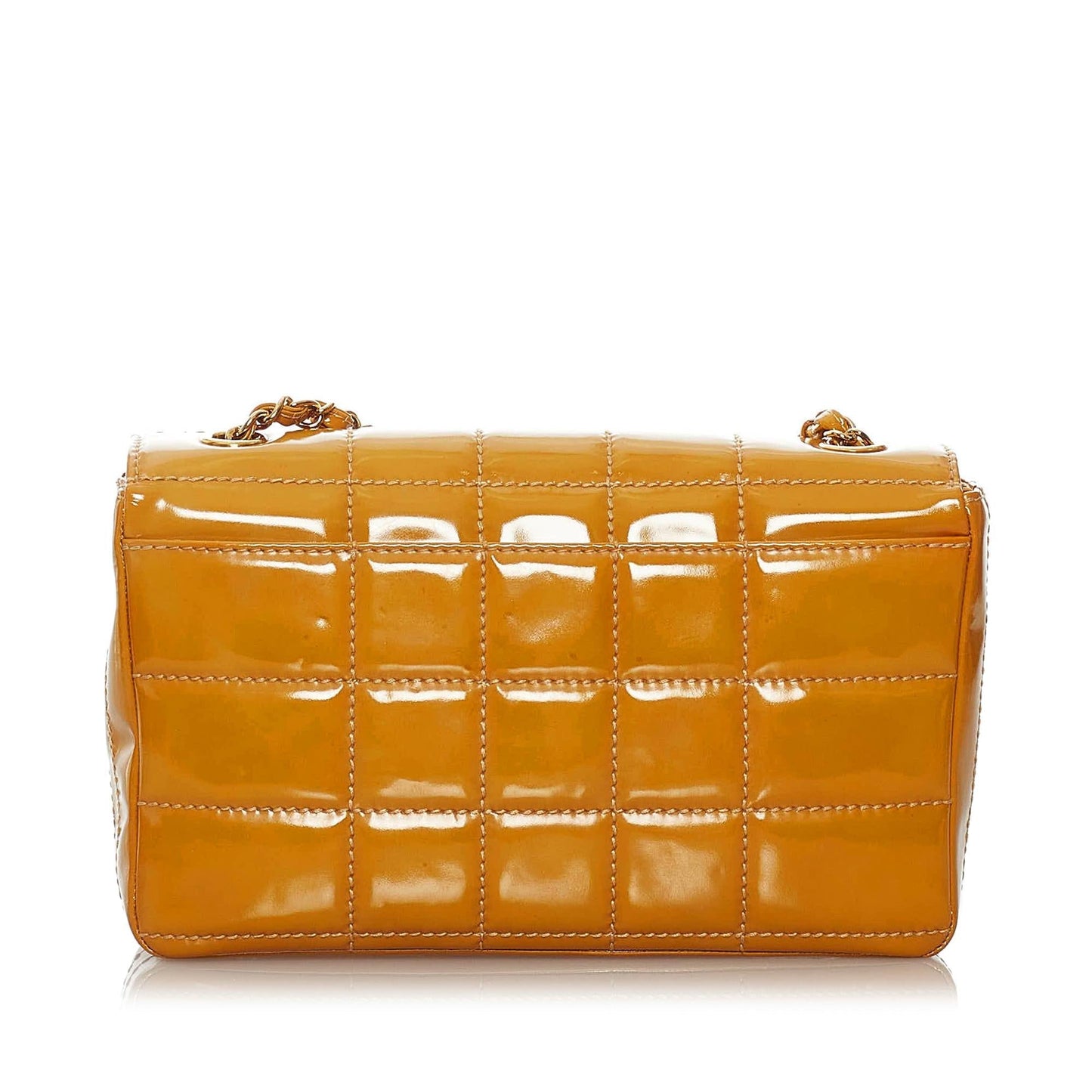 Chanel Choco Bar Patent Single Flap SHG Leather Shoulder Bag