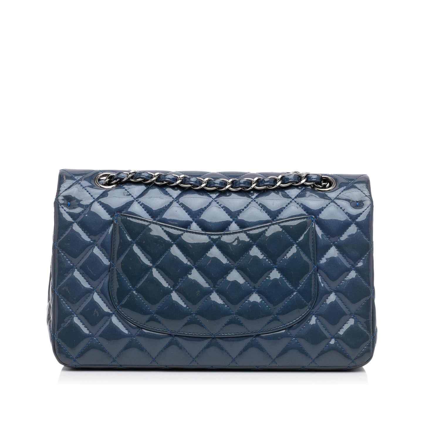 Chanel Classic Patent Double Flap SHG-h5NmoX Leather Shoulder Bag