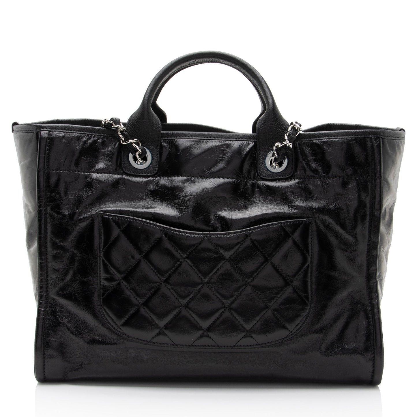 Chanel Glazed Calfskin Deauville SHF-7Lzvto Tote Bag