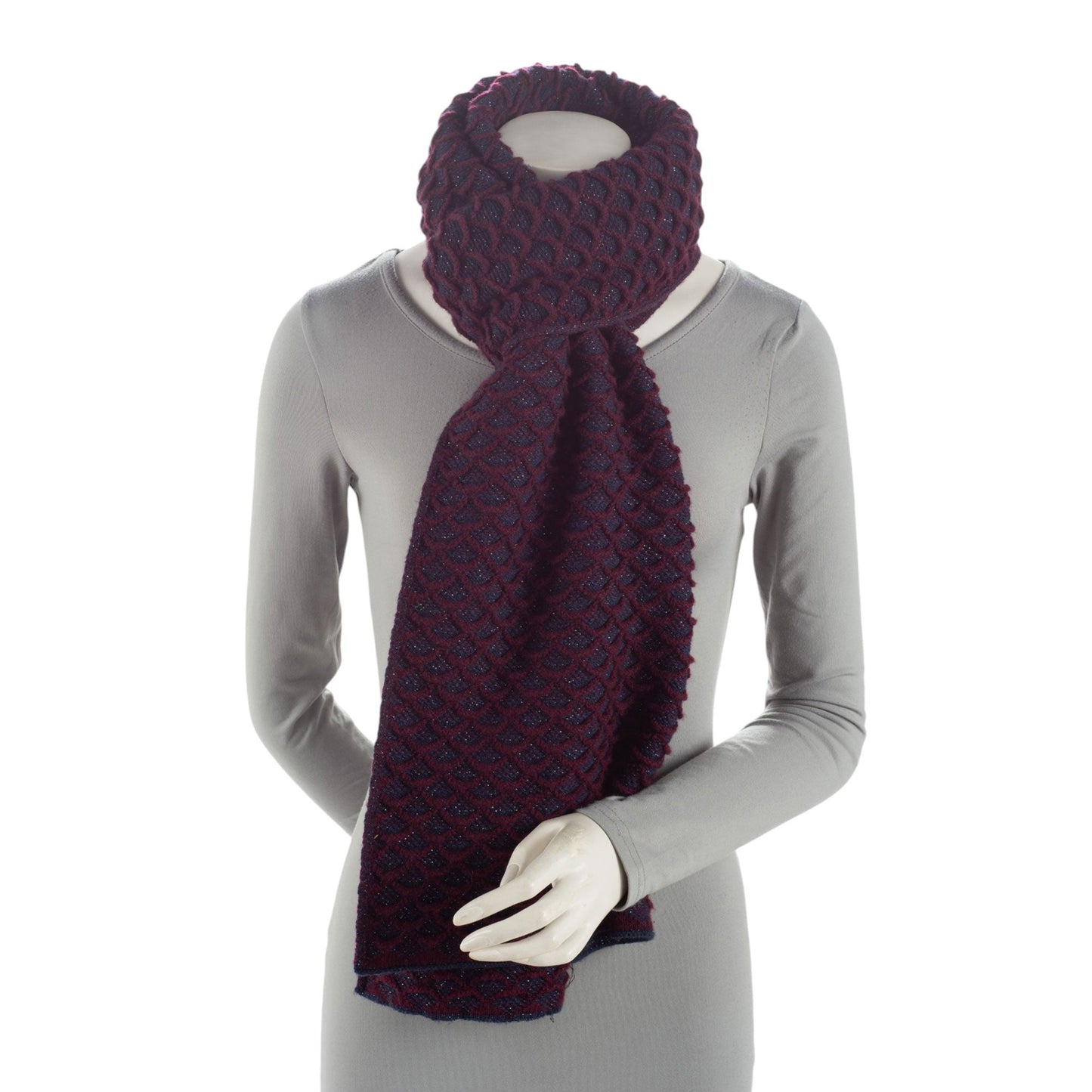 Chanel Cashmere Woven Glitter Scarf SHF-P0AWdl